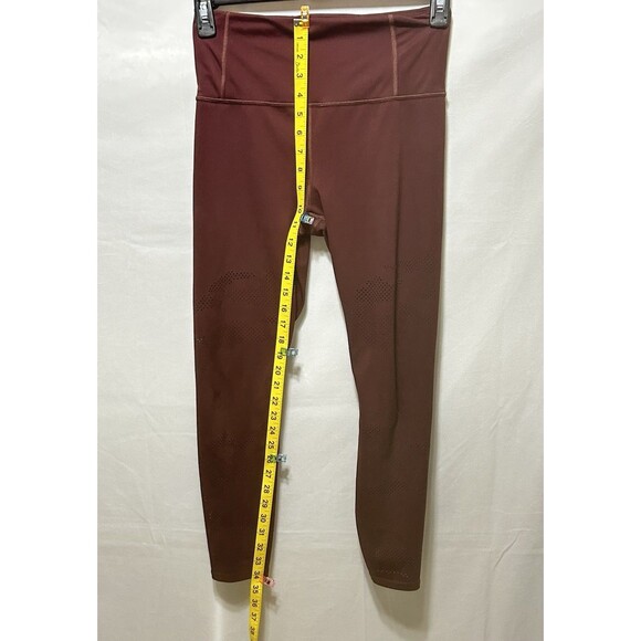 Athleta Persistence Laser Cut Womens‎ S Maroon Leggings - Picture 4 of 13